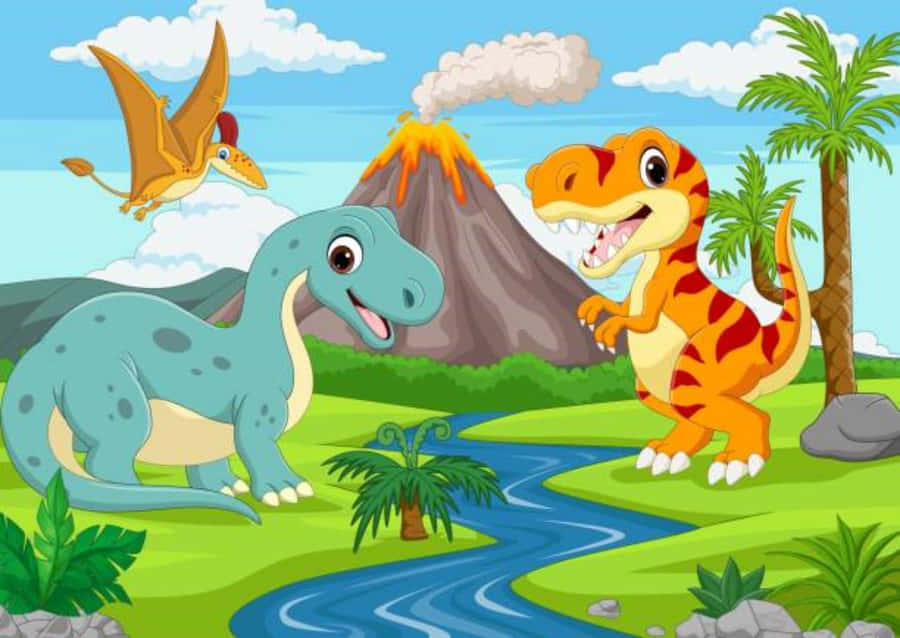Dinosaurio Animado Fondo de pantalla