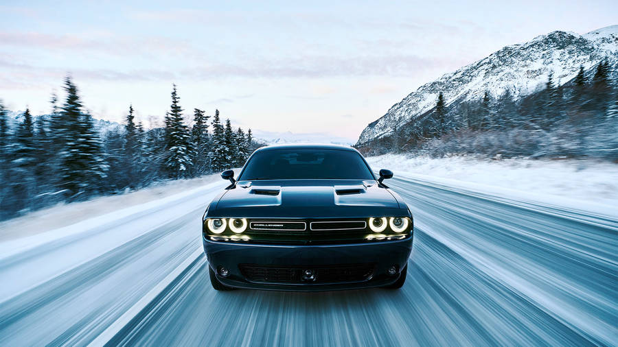 Dodge Challenger Blu Sfondo