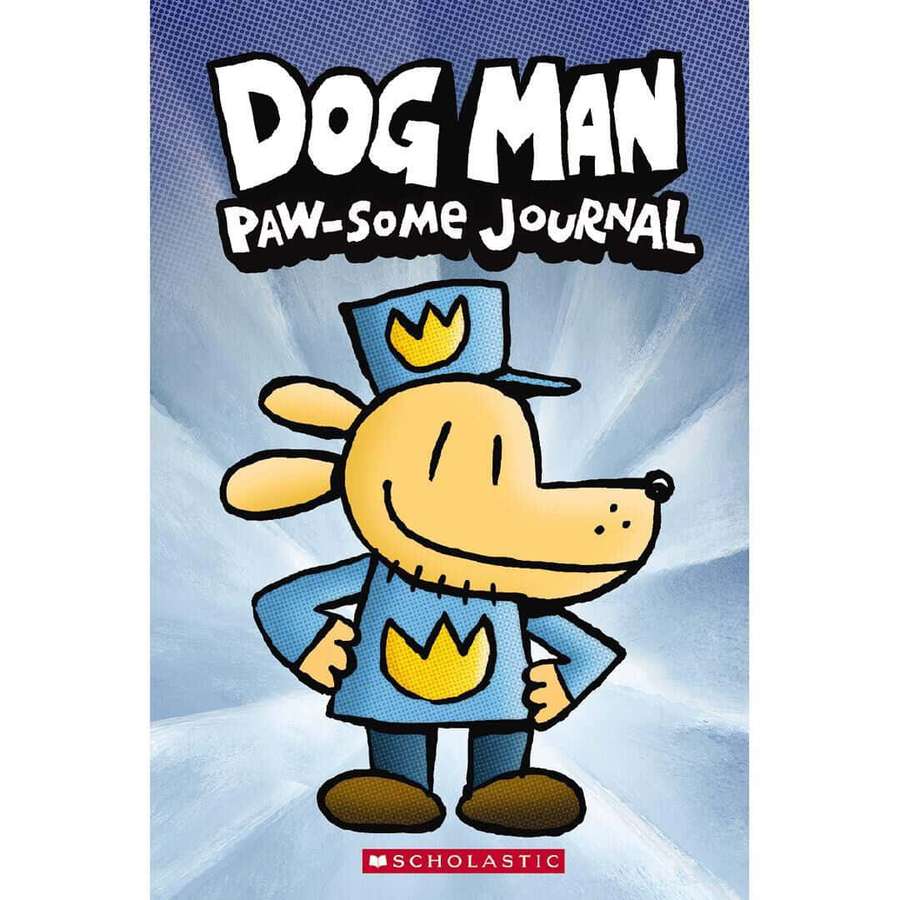 Cartoon dog in police uniform with crown emblem smiling confidently. — Dog Man Wallpaper