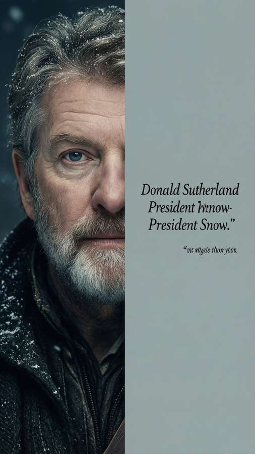 Minimalist poster of President Snow with room for a quote. — Donald Sutherland Picture