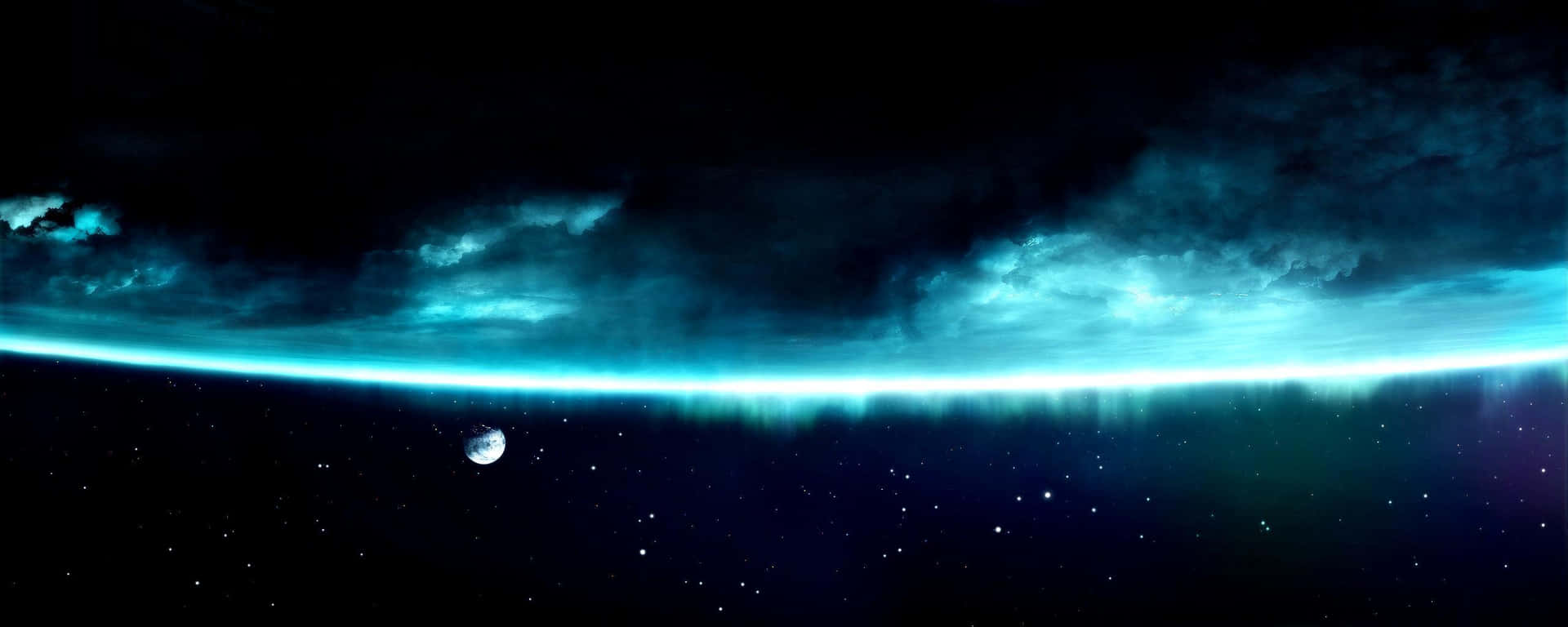 Dual Screen Space Wallpaper