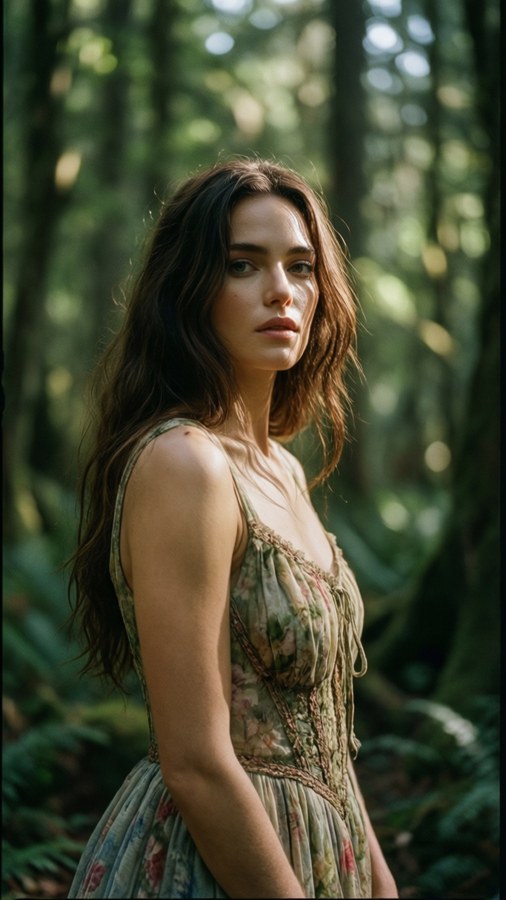 Emma Mackey immersed in a magical forest scene. — Emma mackey Background
