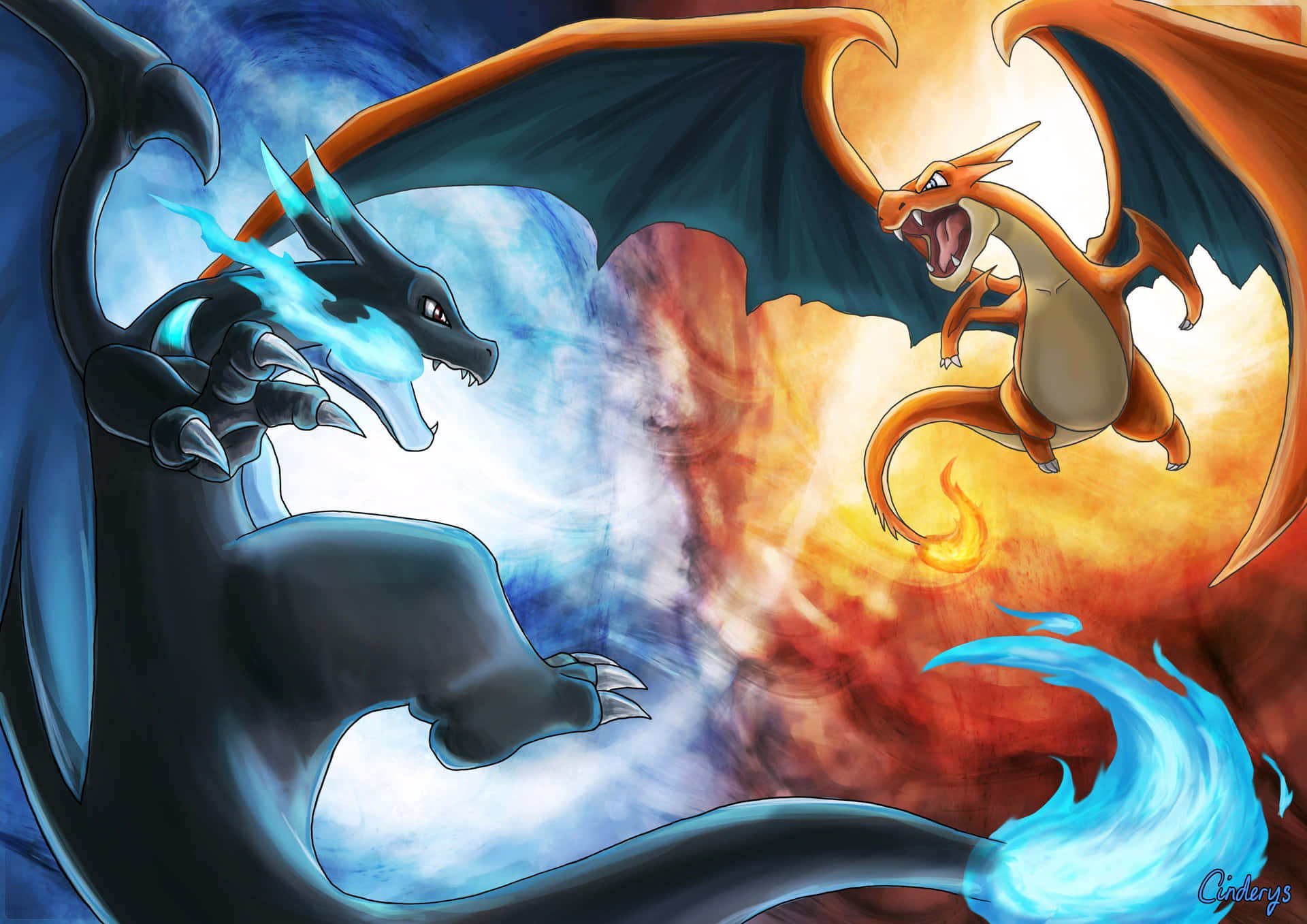 Episk Charizard Bakgrunnsbildet