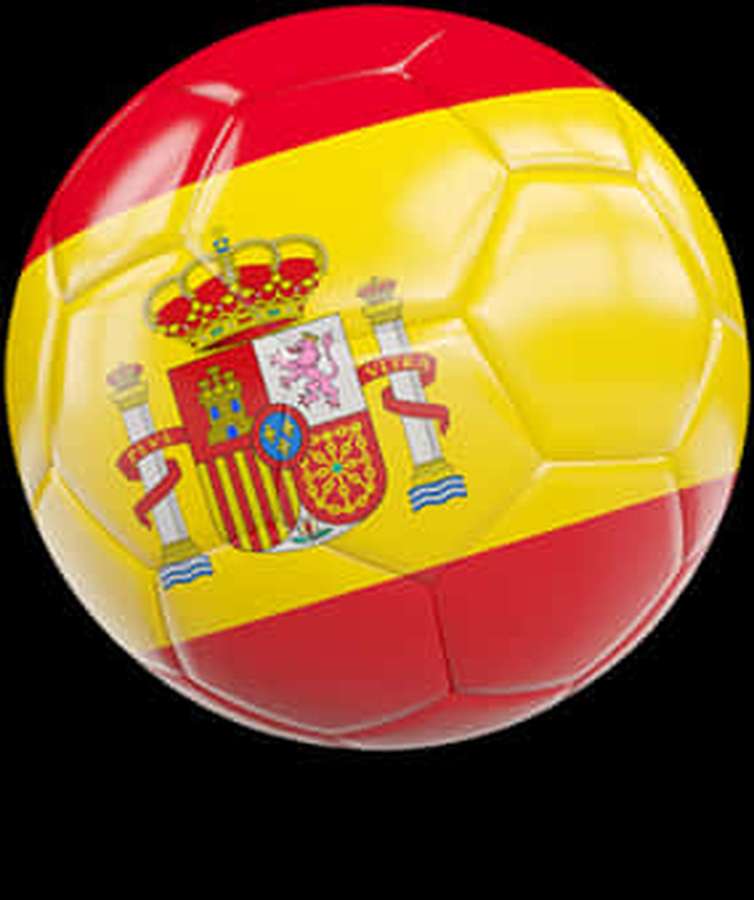Kiiltävä jalkapallo, jossa on Espanjan kansallislipun ja vaakunan kuvio. — Espanjan lippu Taustakuvat