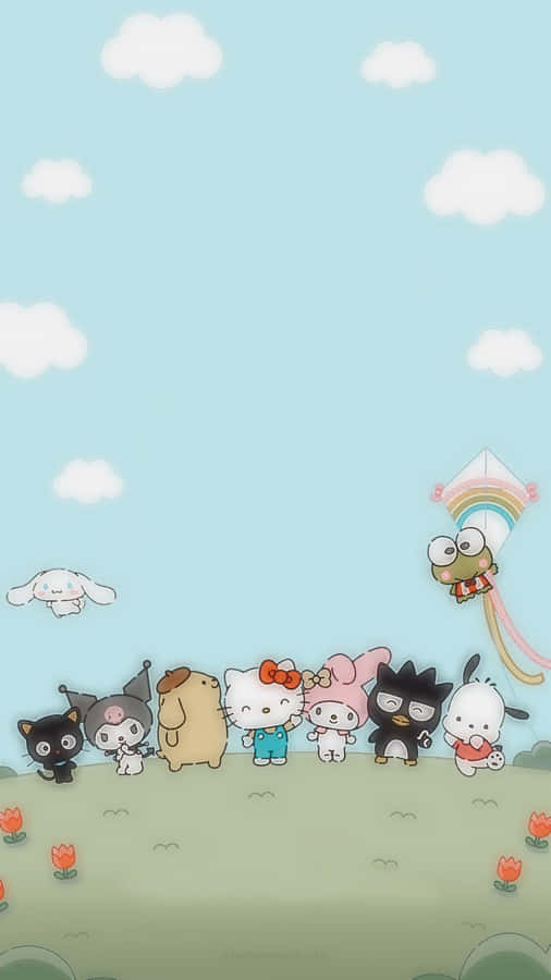 Estetika Hello Kitty Dan Teman-teman Wallpaper