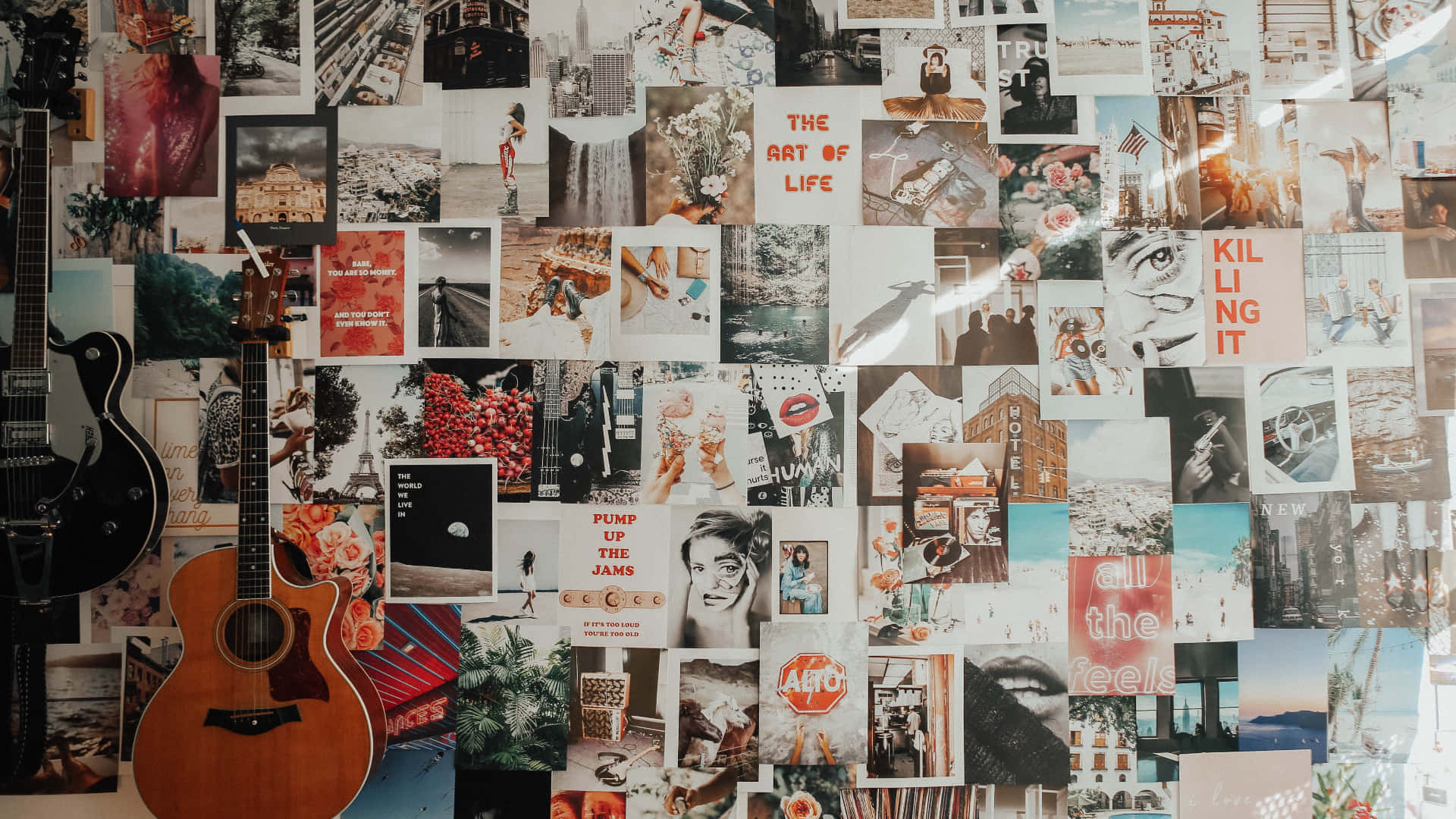 Estetiska Collage Desktop Wallpaper
