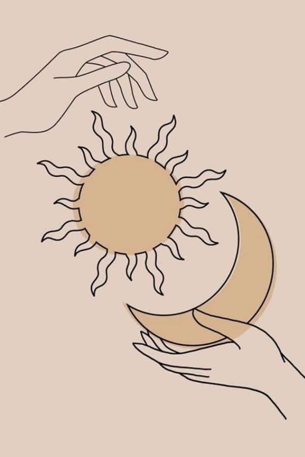 Esthétique Soleil Et Lune Fond d'écran