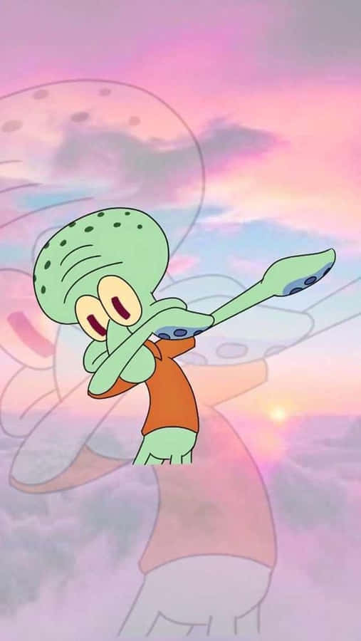 Esthetische Squidward Achtergrond