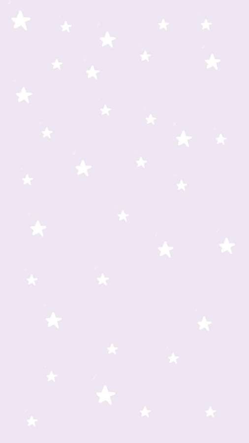 Fundo de lavanda com estrelas brancas espalhadas para um papel de parede dos sonhos. — Estrela roxa Papéis de Parede
