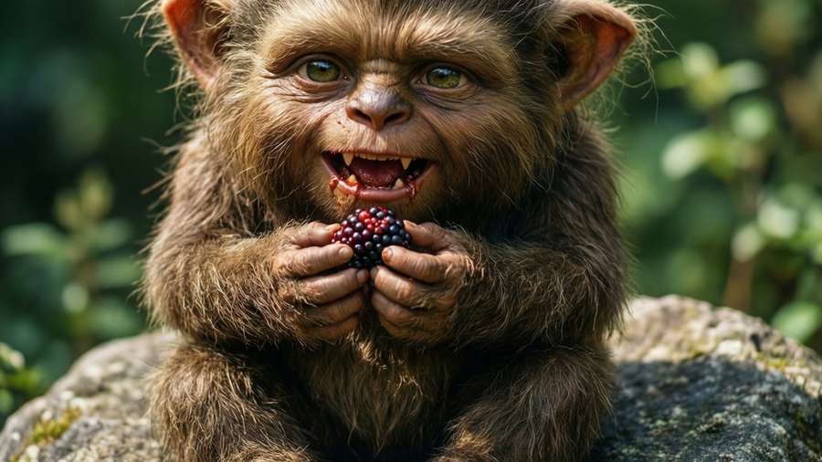 Ewok Eating Berry — Ewok Achtergronden