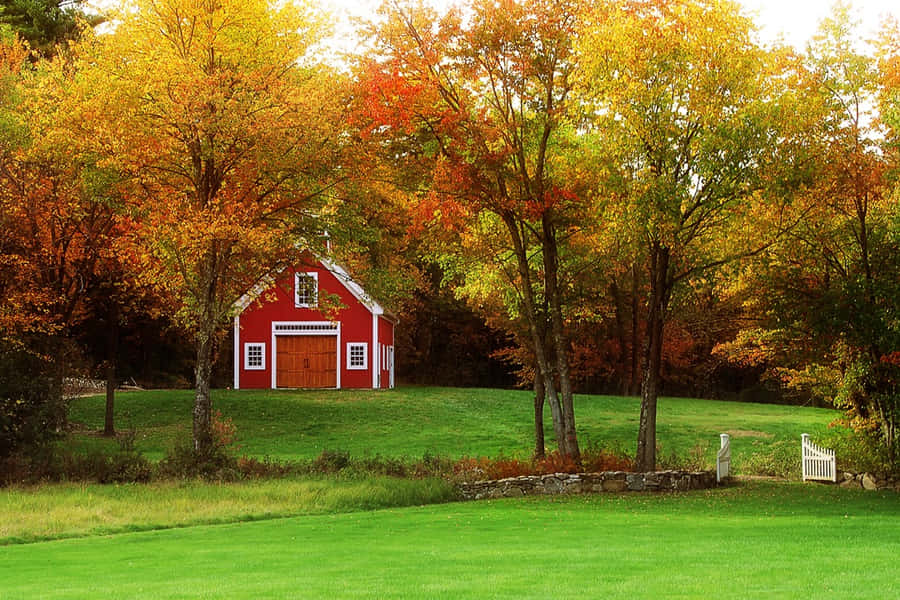 Fall Farmhouse Wallpaper