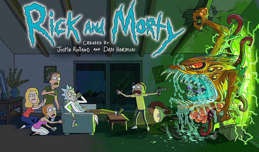 Fantastico Rick E Morty Sfondo