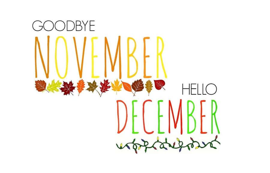 Farvel November Hej December Wallpaper