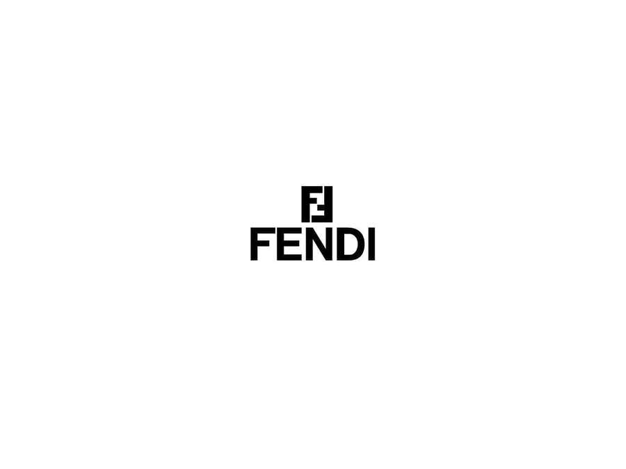 FENDI logo in black on white background — Fendi Background