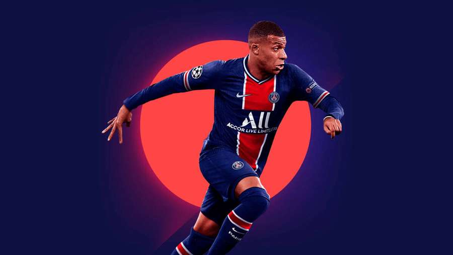 Soccer player in Paris Saint-Germain kit running with red circular glow behind him. — Fifa Wallpaper