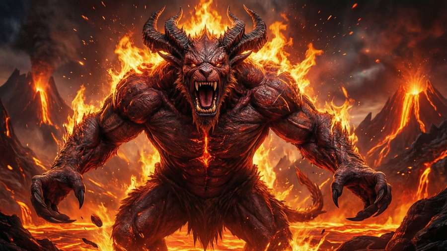 The guardian force Ifrit unleashing a fiery roar. — Final fantasy 8 Picture