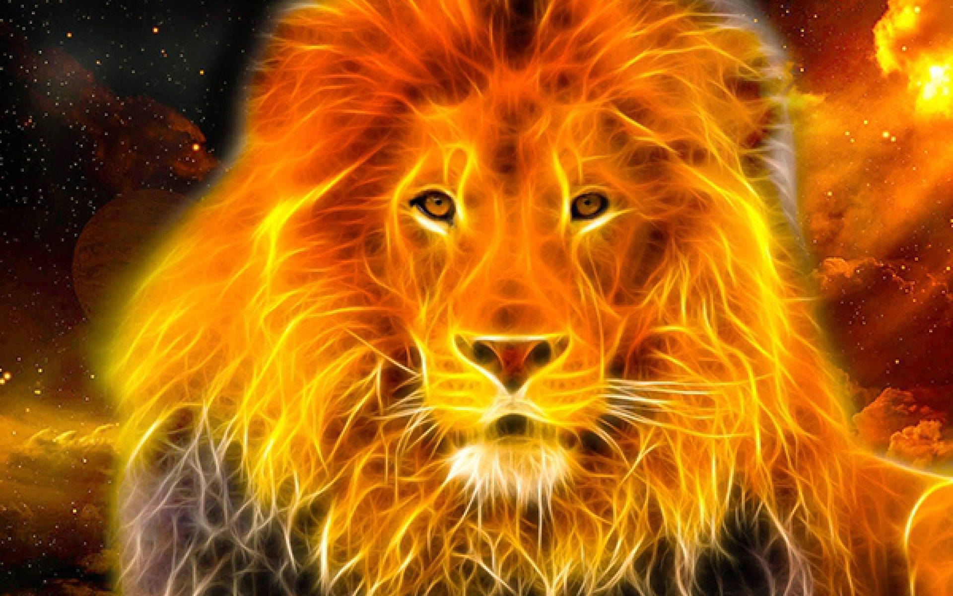 Fire Lion Hintergrund