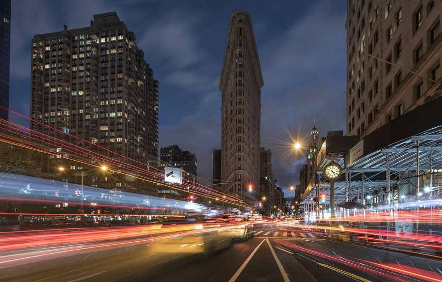 Flatiron Building At Night Timelapse — Flatiron Building Wallpaper