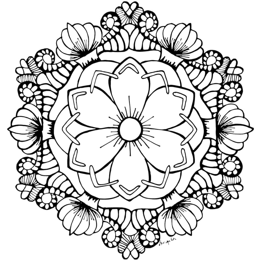 Flower Coloring Pictures Wallpaper