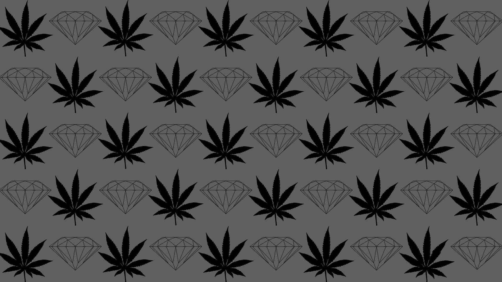 Folha De Cannabis Papel de Parede