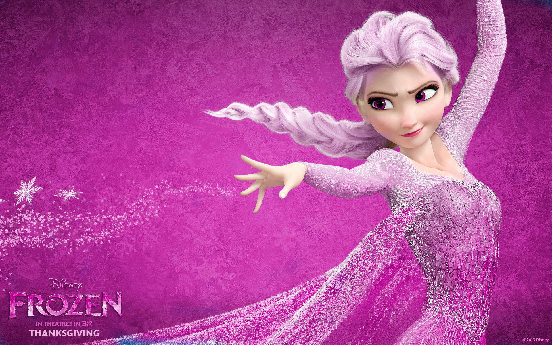 Fondo De Pantalla De Elsa Frozen En Rosa Fondo de pantalla