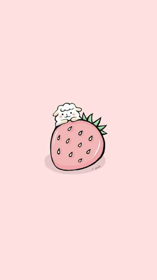 Fondo De Pantalla Pastel Cute Strawberry Fondo de pantalla