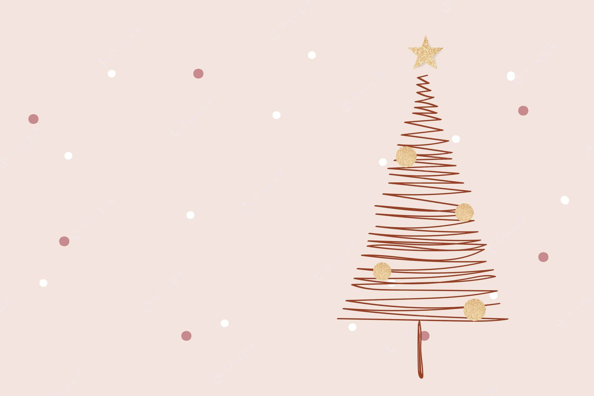 Fondo Rosa Dell'albero Di Natale