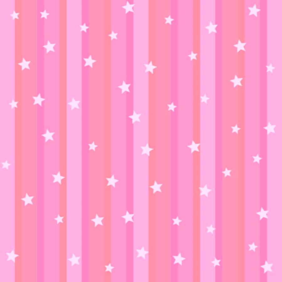 Papel tapiz rosa rayado con estrellas blancas para uso decorativo — Fondods de estrella rosa Fondos