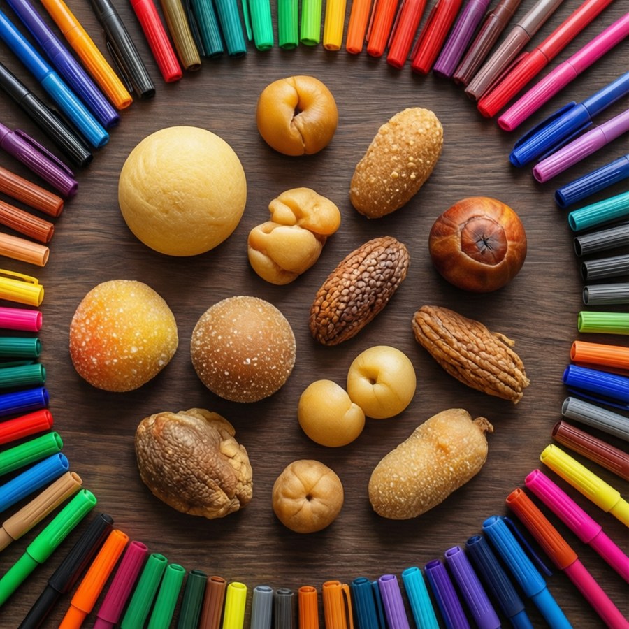 A vibrant overhead flat lay wallpaper of multiple forms with colorful pens. — Forms Wallpaper