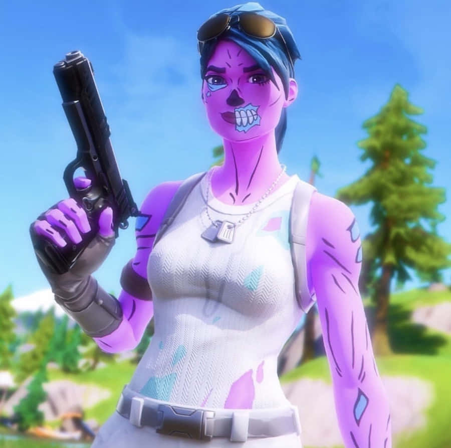 Fortnite Roze Ghoul Trooper Achtergrond