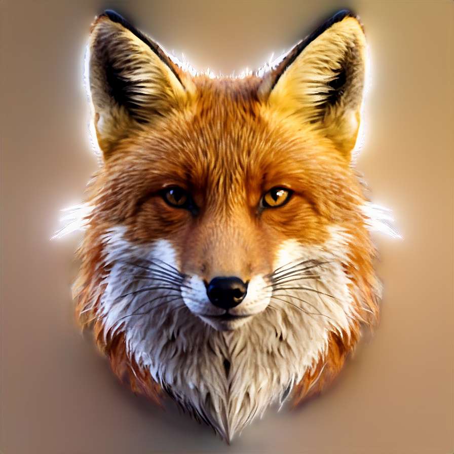 A close-up of a red fox with glowing eyes and soft fur. — Fox PNG