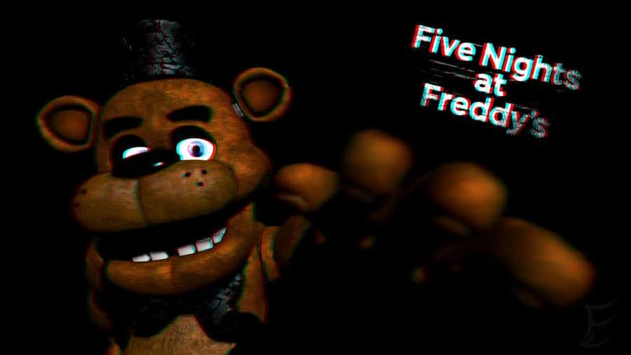 Freddy Fazbear animatronic with glowing eyes and top hat in dark setting. — Freddy Fazbear Wallpaper