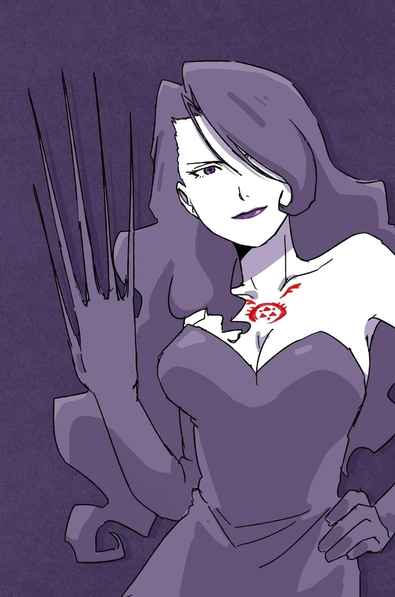 Fullmetal Alchemist Lust Bakgrunnsbildet