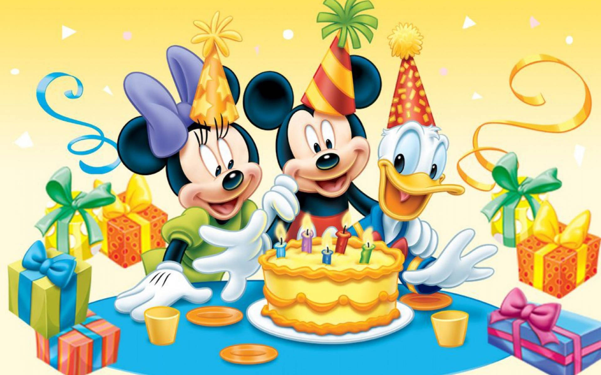 Fundo De Aniversário Do Mickey Mouse