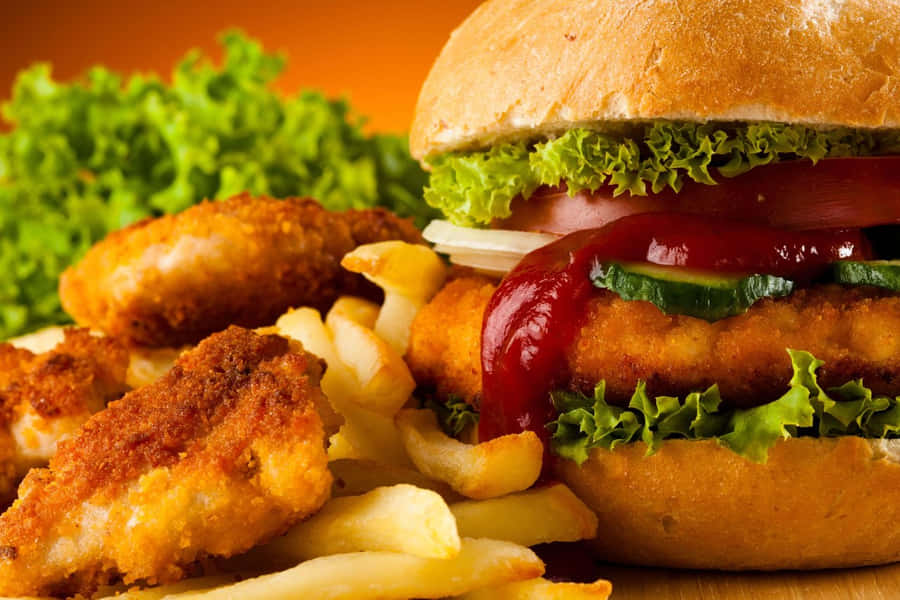 Fundo De Nuggets De Frango