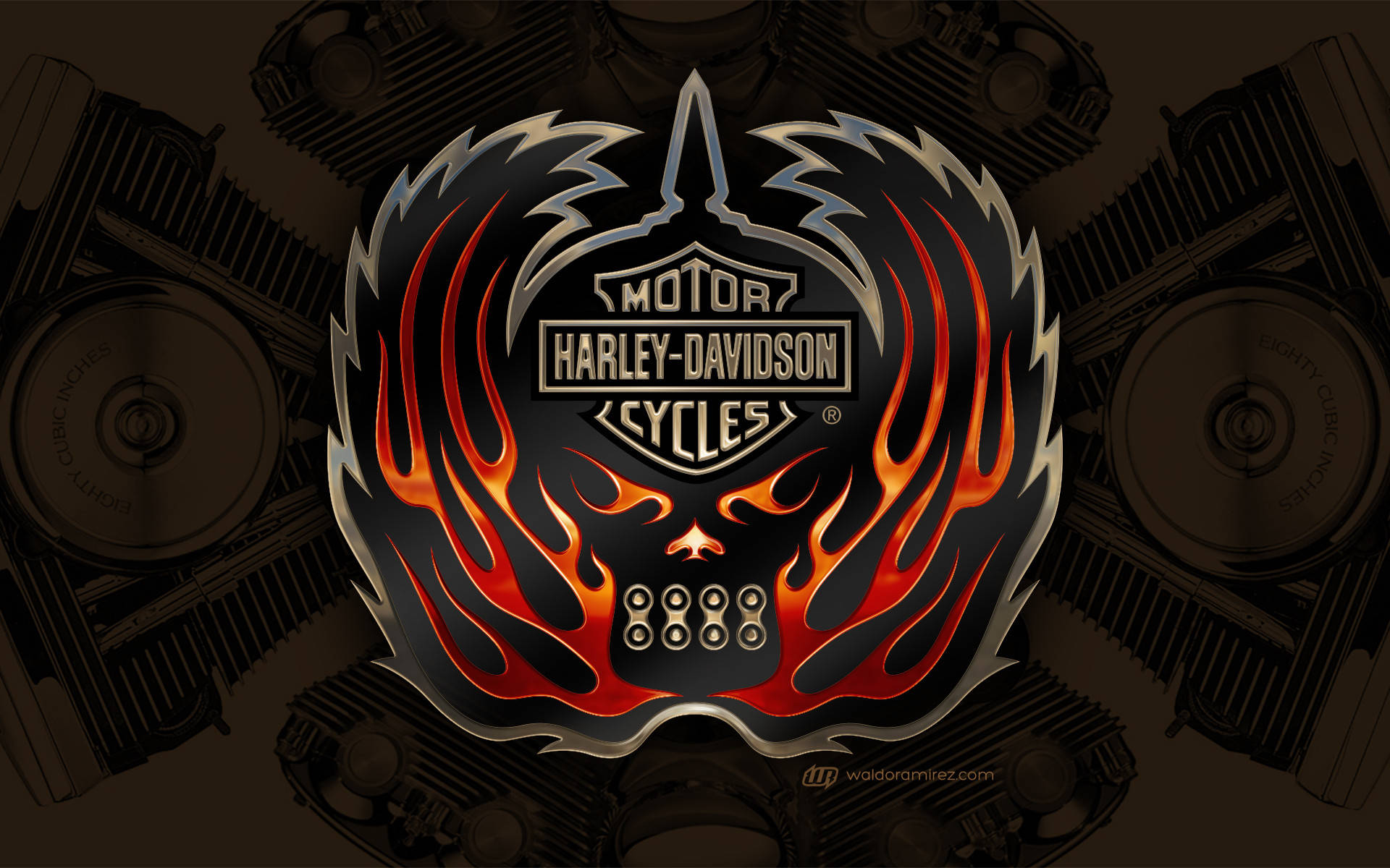 Fundo Do Logotipo Da Harley Davidson