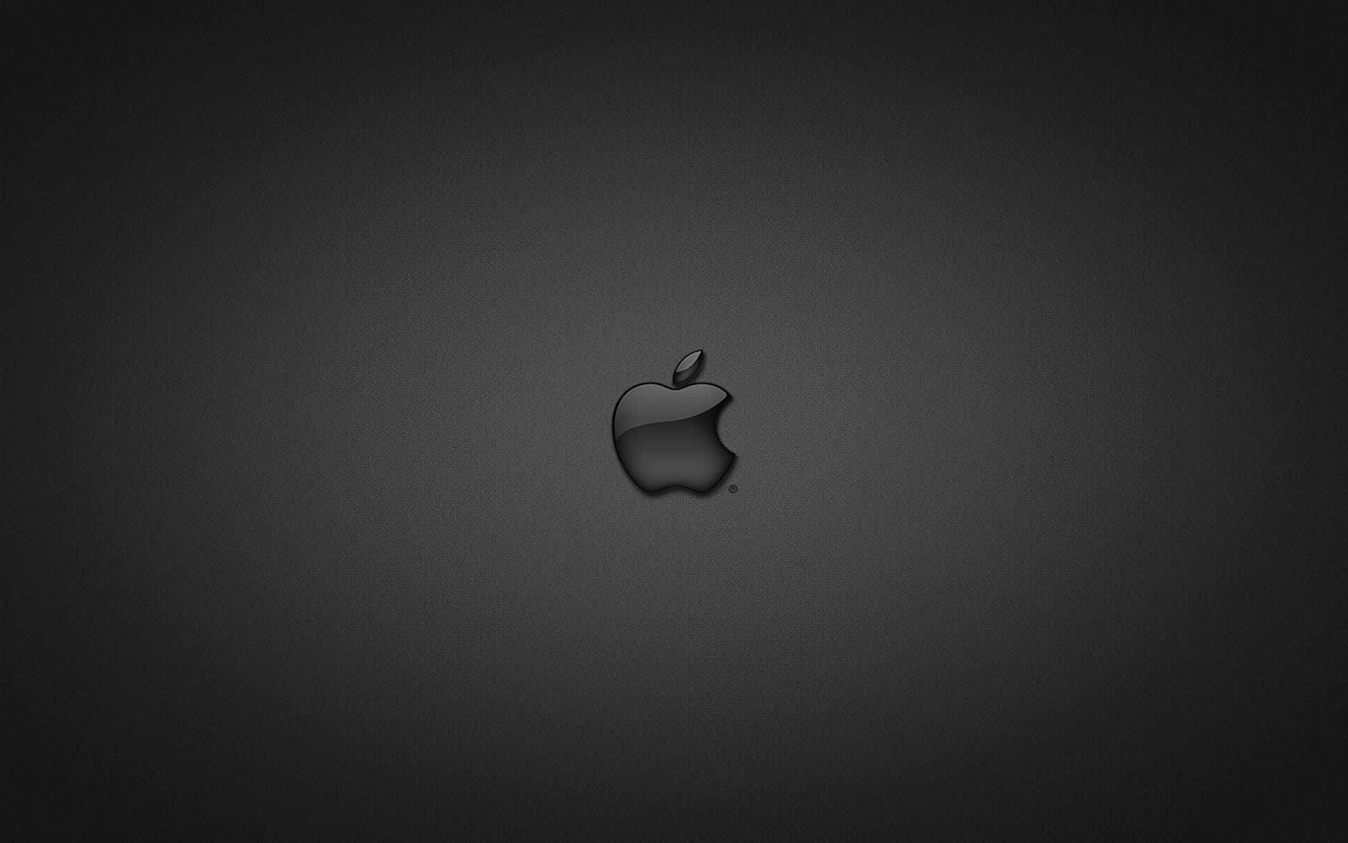 Fundo Preto Do Logotipo Da Apple