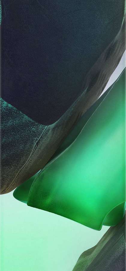 Abstract digital artwork with flowing green and dark shapes. — Galaxy Note 7 Picture