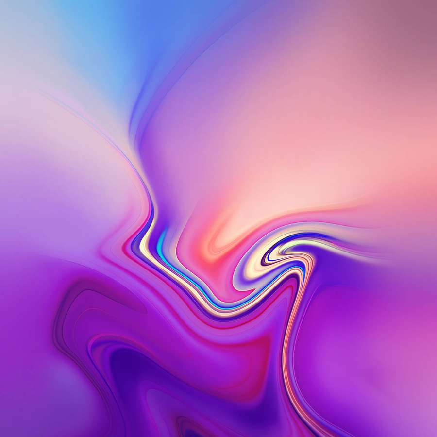 Dynamischer abstrakter Wirbel aus Lila, Pink und Blau digitale Kunst — Galaxy S10 Wallpaper