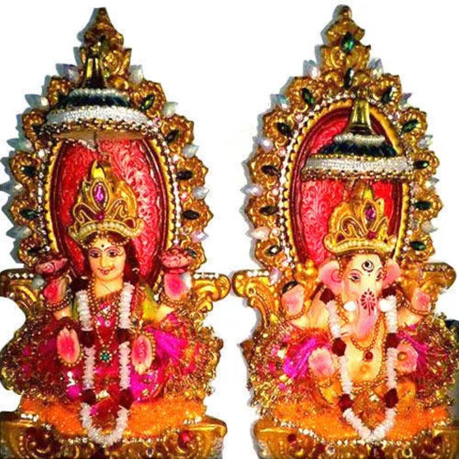 Ganesh Lakshmi Bakgrunnsbildet