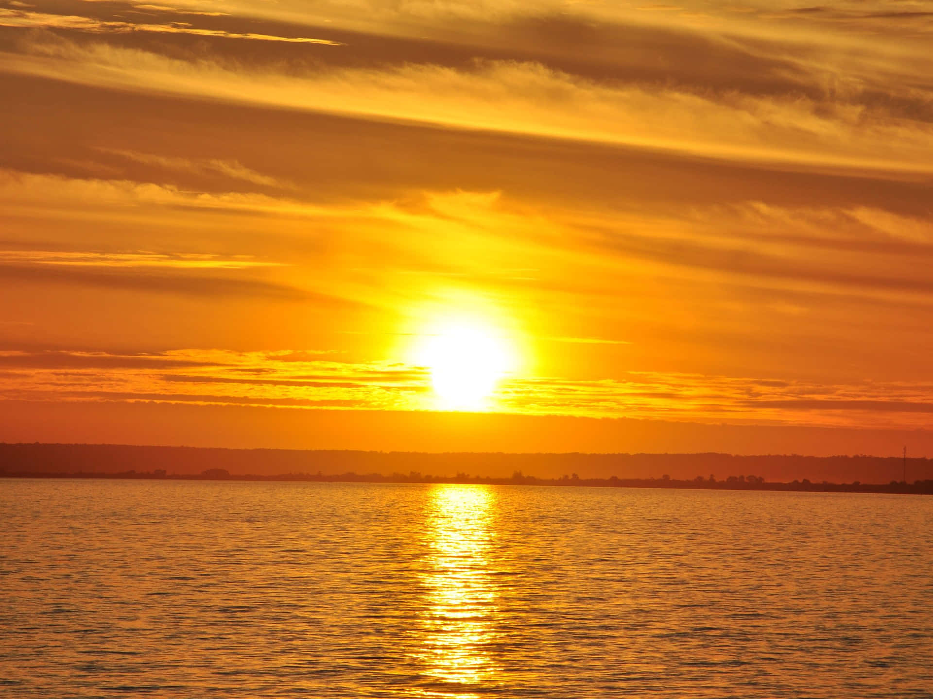 Geel Zonsondergang Achtergrond