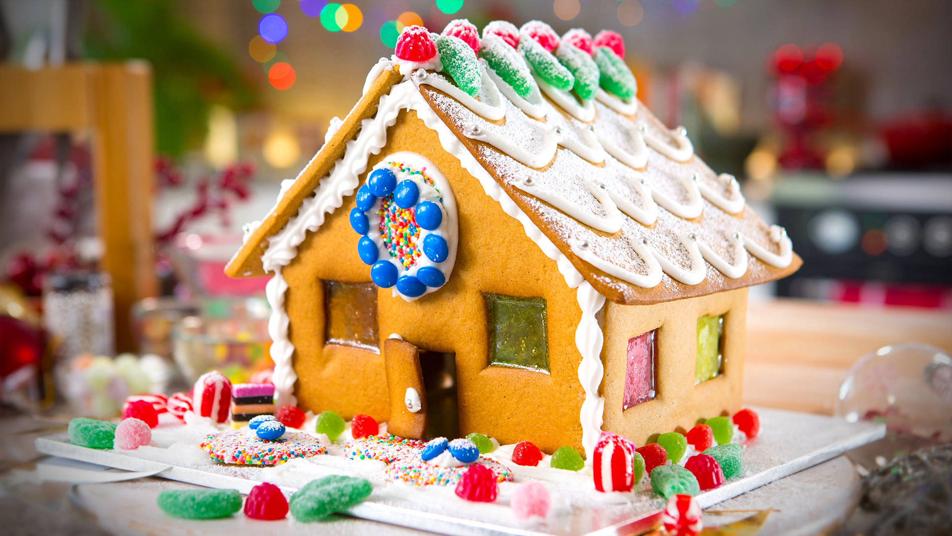 Gingerbread House Background Wallpaper