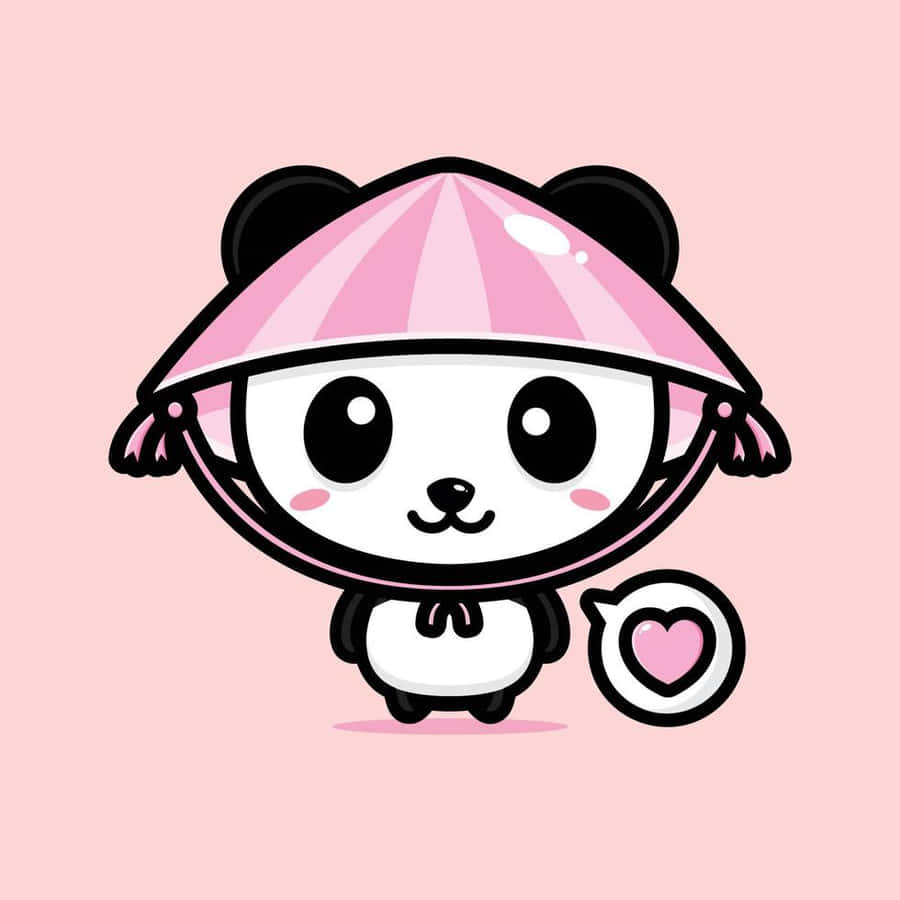 Girly Cute Panda Wallpaper
