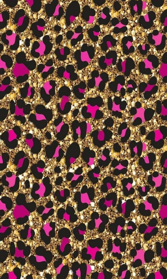 pink and brown cheetah print wallpaper