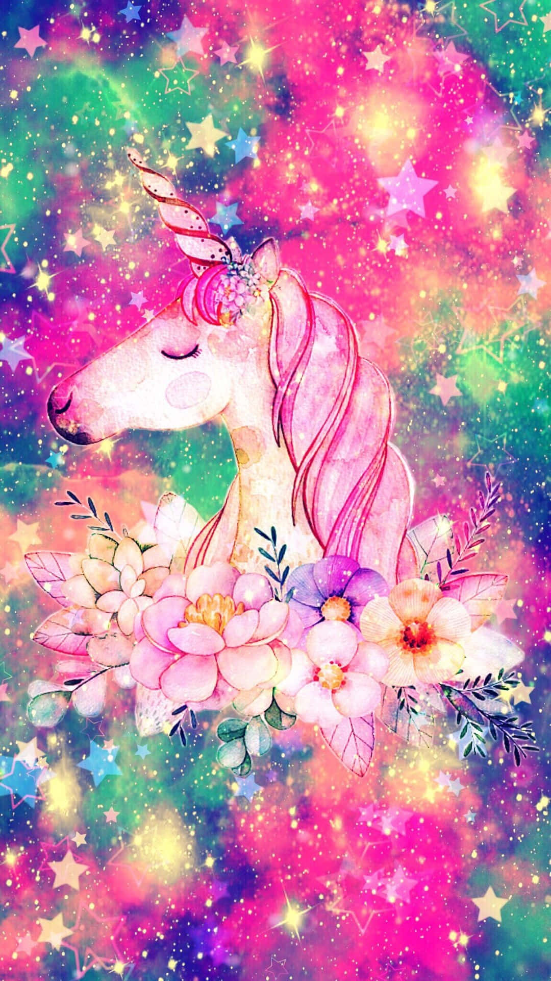 Glitter Unicorn Bakgrund