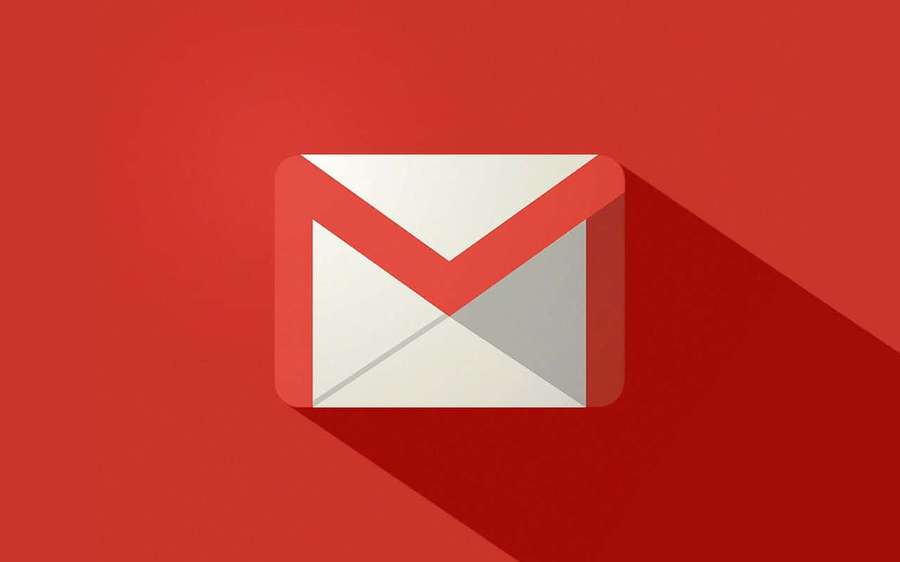 Gmail logo icon with red background and long shadow — Gmail Picture