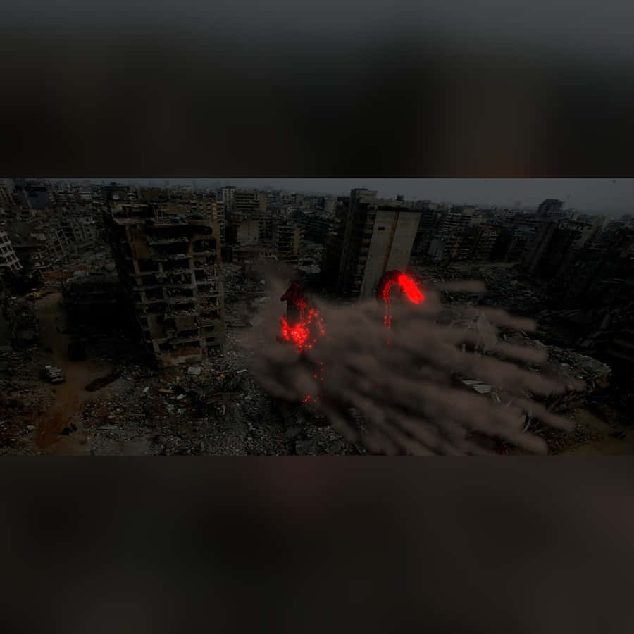 Godzilla City Destruction Bakgrunnsbildet