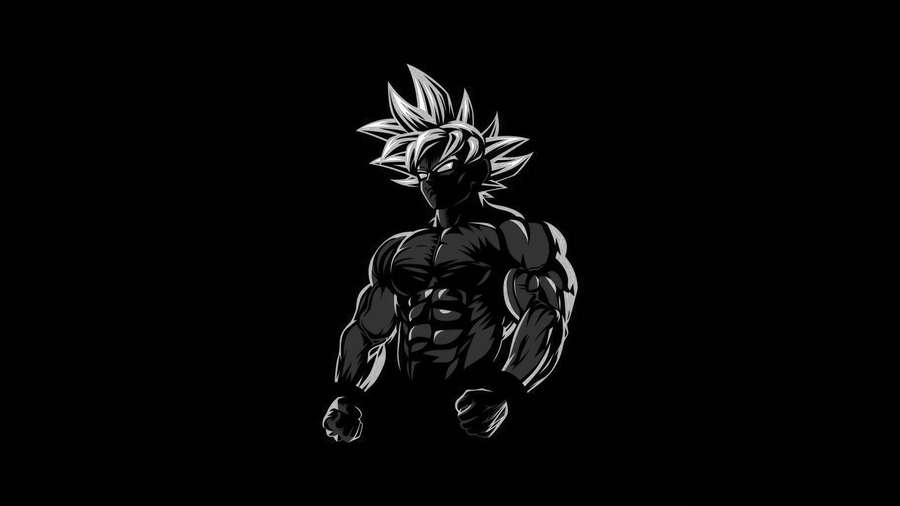 Anime character with spiky hair and muscular build against black background — Goku Black Pfp Wallpaper