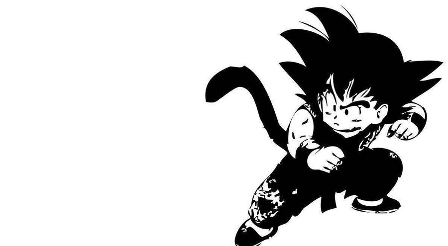 Goku Noir Et Blanc Fond d'écran