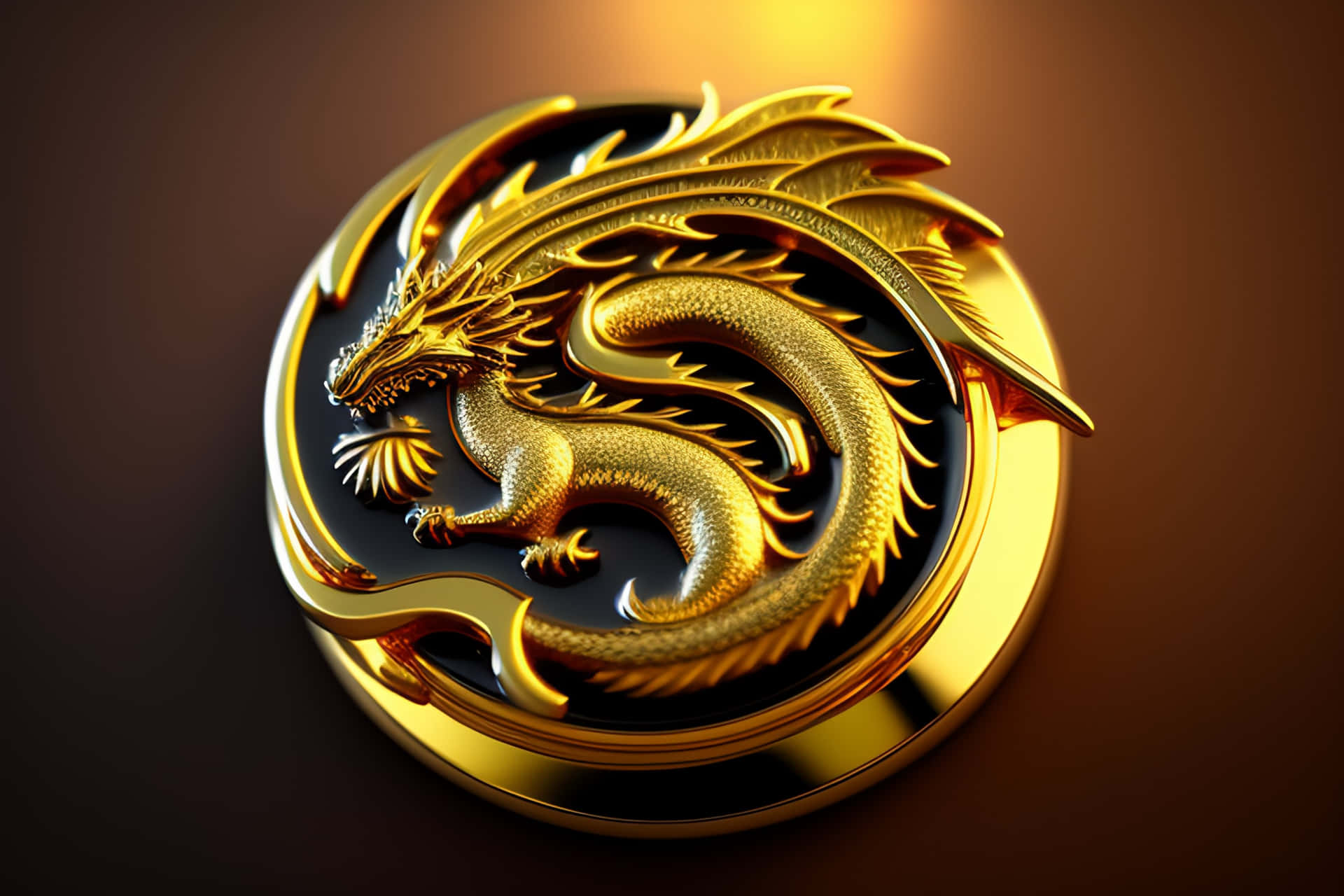 Golden Dragon Background Wallpaper